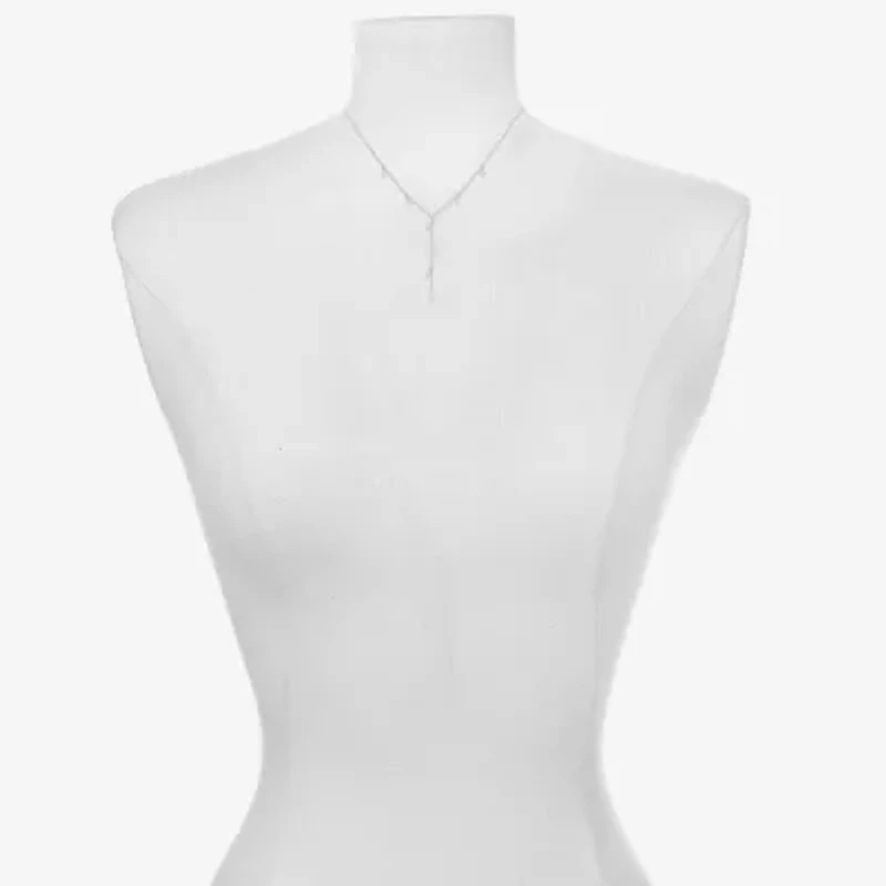 Bijoux Bar Silver Tone Womens 16 Inch Y Necklace