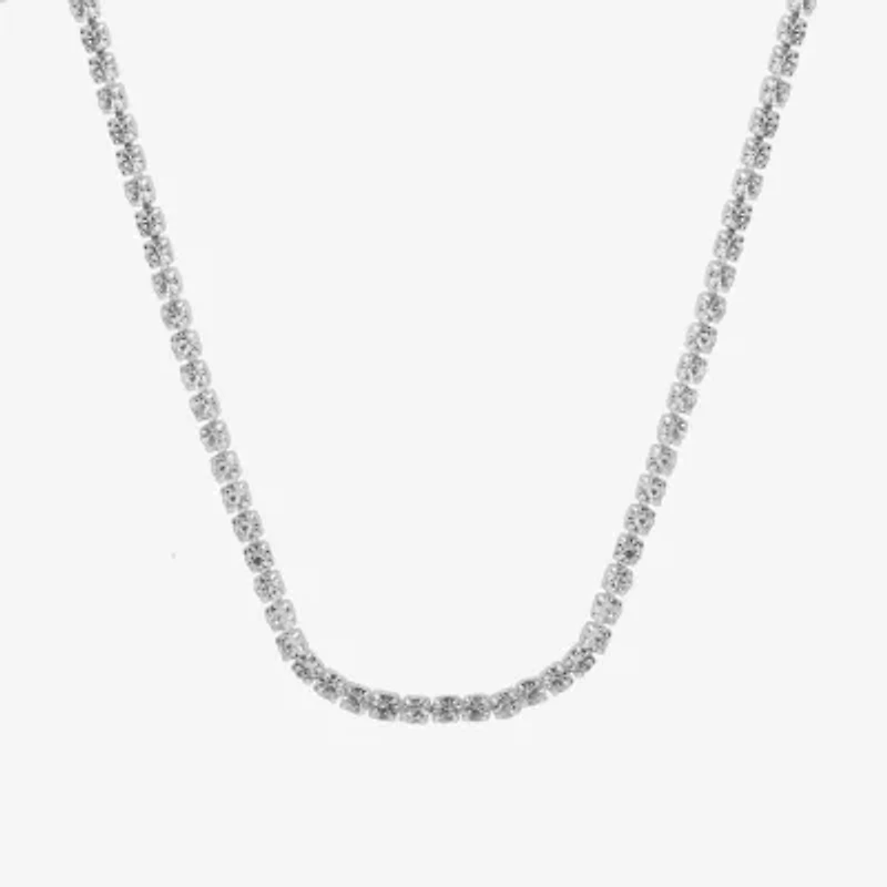 Bijoux Bar Silver Tone Womens 15 Inch Link Chain Necklace