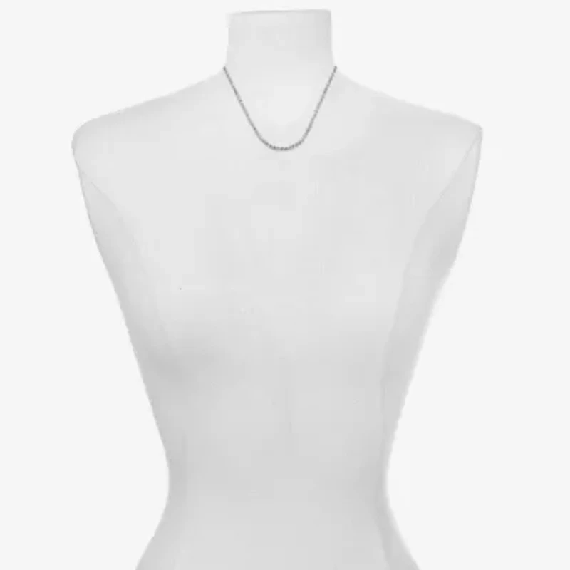 Bijoux Bar Silver Tone Womens 15 Inch Link Chain Necklace