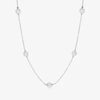 Bijoux Bar Silver Tone Womens 16 Inch Strand Necklace