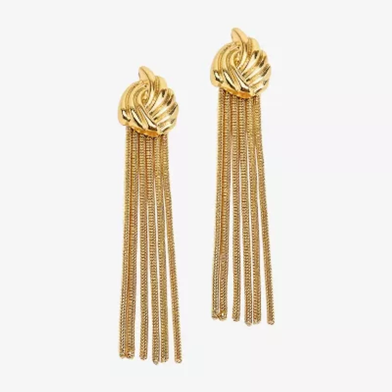 Bold Elements Gold Tone Womens Drop Earrings