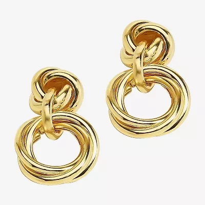 Bold Elements Gold Tone Womens Drop Earrings