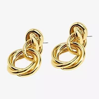 Bold Elements Gold Tone Womens Drop Earrings
