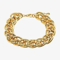 Bold Elements Gold Tone Womens Link Chain Bracelet
