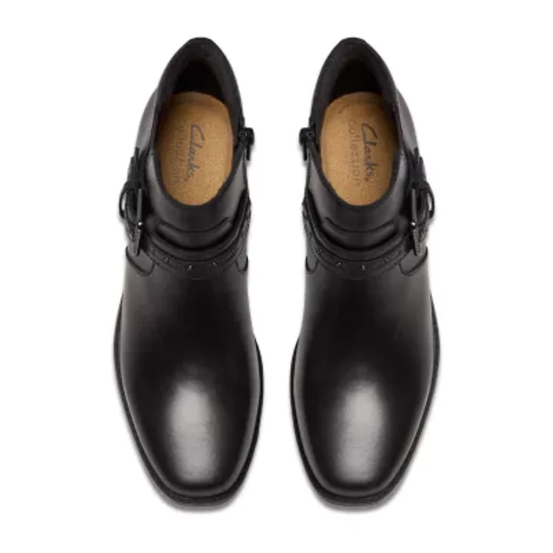 Clarks Womens Block Heel Booties