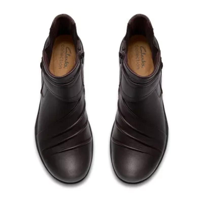 Clarks Womens Flat Heel Booties