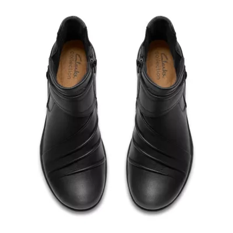 Clarks Womens Flat Heel Booties