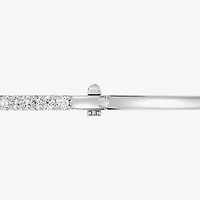 (F, Si1-Si2) Womens 5 CT. T.W. Lab Grown White Diamond Sterling Silver Round Bangle Bracelet