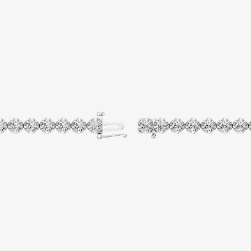 (F, Si1-Si2) Womens 5 CT. T.W. Lab Grown White Diamond Sterling Silver 7.5 Inch Tennis Bracelet