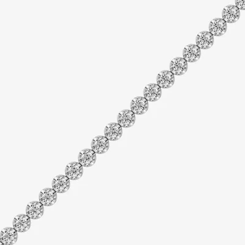 (F, Si1-Si2) Womens 5 CT. T.W. Lab Grown White Diamond Sterling Silver 7.5 Inch Tennis Bracelet