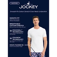 Jockey Mens 3 Pack Short Sleeve Crew Neck Moisture Wicking T-Shirt