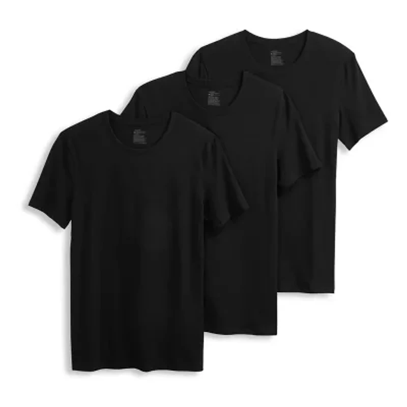 Jockey Mens 3 Pack Short Sleeve Crew Neck Moisture Wicking T-Shirt