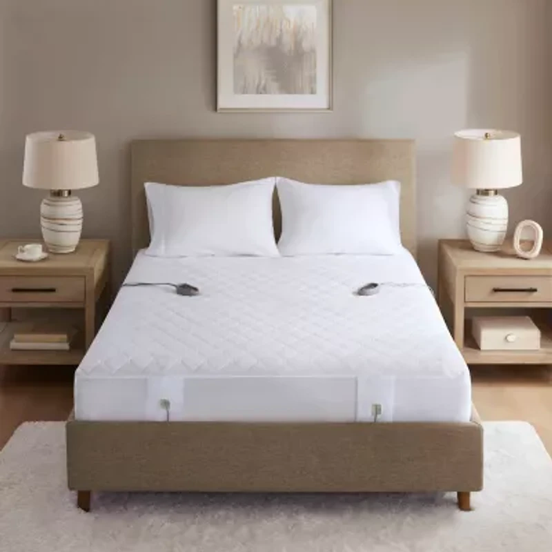 Beautyrest™ Cotton Blend Heated Electric Mattress Pad-5 Heat Settings 10hr Auto off