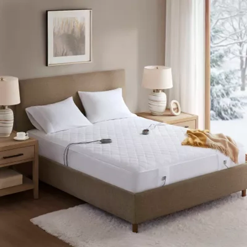 Beautyrest™ Cotton Blend Heated Electric Mattress Pad-5 Heat Settings 10hr Auto off