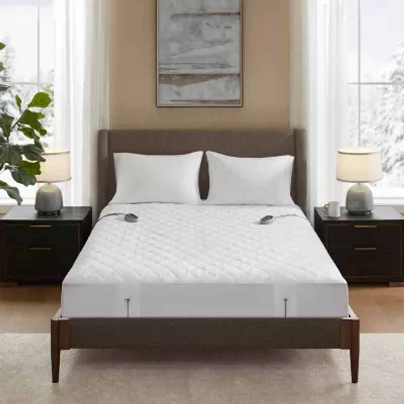 Beautyrest Cotton Deep Pocket Heated Mattress Pad-20 Heat Settings Pad
