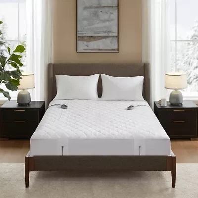 Beautyrest Cotton Deep Pocket Heated Mattress Pad-20 Heat Settings Pad