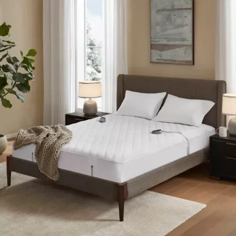 Beautyrest Cotton Deep Pocket Heated Mattress Pad-20 Heat Settings Pad