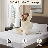 Beautyrest Cotton Deep Pocket Heated Mattress Pad-20 Heat Settings Pad
