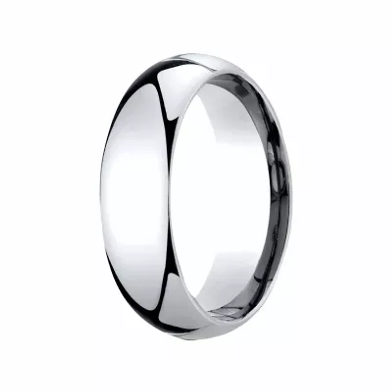 Mens Platinum 6mm Comfort-Fit Wedding Band