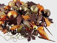125ct Chocolate Brown and Burnt Orange Shatterproof 4-Finish Christmas Ornaments 5.5'' (140mm)