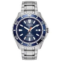 Citizen Promaster Diver Mens Silver Tone Stainless Steel Bracelet Watch Bn0191-55l