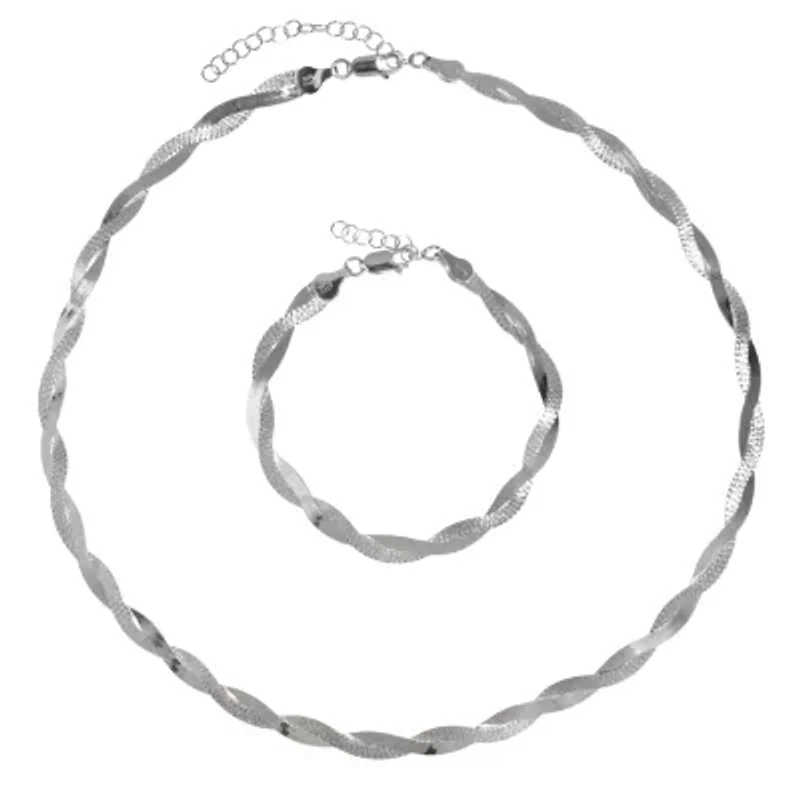 Made in Italy Womens Sterling Silver 2-pc. Jewelry Set