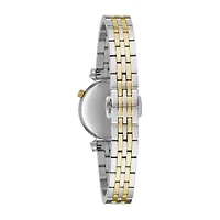 Bulova Classic Womens Diamond Accent Two Tone Stainless Steel Bracelet Watch 98p202