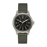 Bulova Military Mens Green Strap Watch 96a259