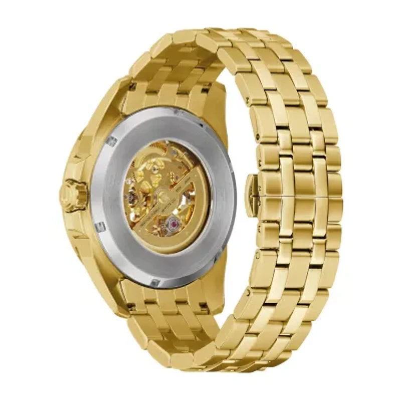 Bulova Classic Mens Automatic Gold Tone Stainless Steel Bracelet Watch 97a162
