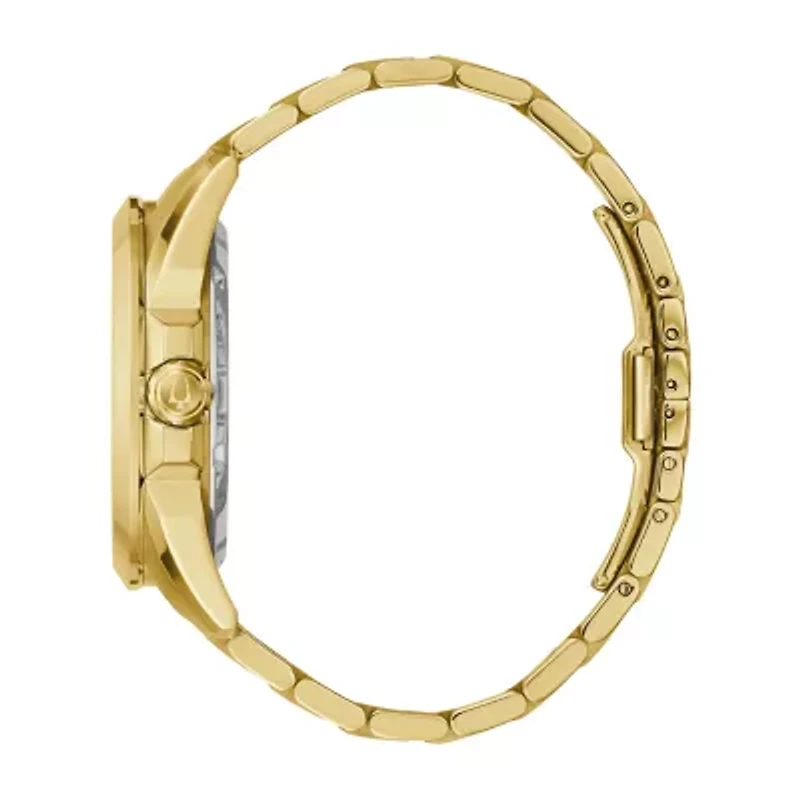 Bulova Classic Mens Automatic Gold Tone Stainless Steel Bracelet Watch 97a162