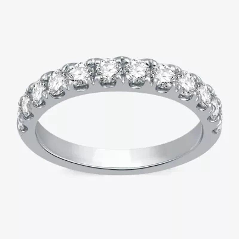 (H-I / I1) Womens 1 CT. T.W. Lab Grown White Diamond 10K Gold Wedding Band