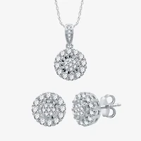 (H-I / I1) Womens 1 CT. T.W. Lab Grown Diamond Sterling Silver 2-pc. Jewelry Set