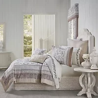 Royal Court Chelsea Grey 4-pc. Floral Midweight Reversible Comforter Set
