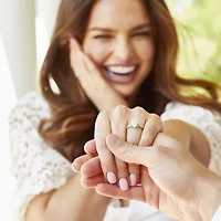 (H-I / SI1-SI2) Signature By Modern Bride Womens 3 CT. T.W. Lab Grown White DiamondIn  14K Gold Pear Bridal Set