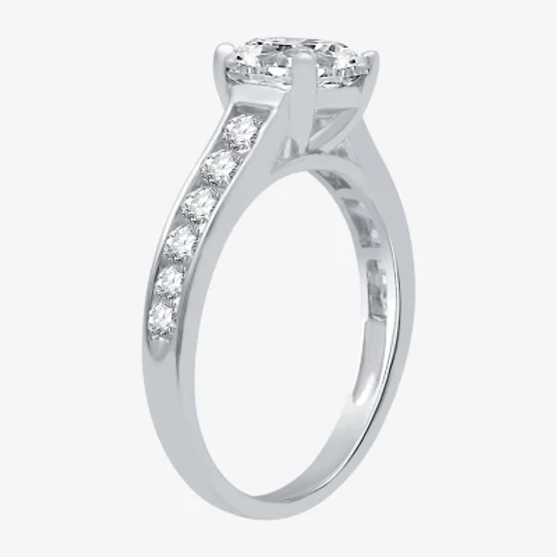 (F / SI2) Signature By Modern Bride Womens 2 1/2 CT. T.W. Lab Grown White Diamond Round Channel Bridal Set 10K Gold