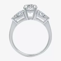 Signature By Modern Bride (H-I / Si1-Si2) Womens 2 1/4 CT. T.W. Lab Grown White Diamond 14K Gold Round 3-Stone Engagement Ring