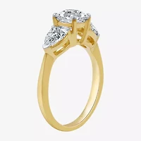 Signature By Modern Bride (H-I / Si1-Si2) Womens 2 1/4 CT. T.W. Lab Grown White Diamond 14K Gold Round 3-Stone Engagement Ring