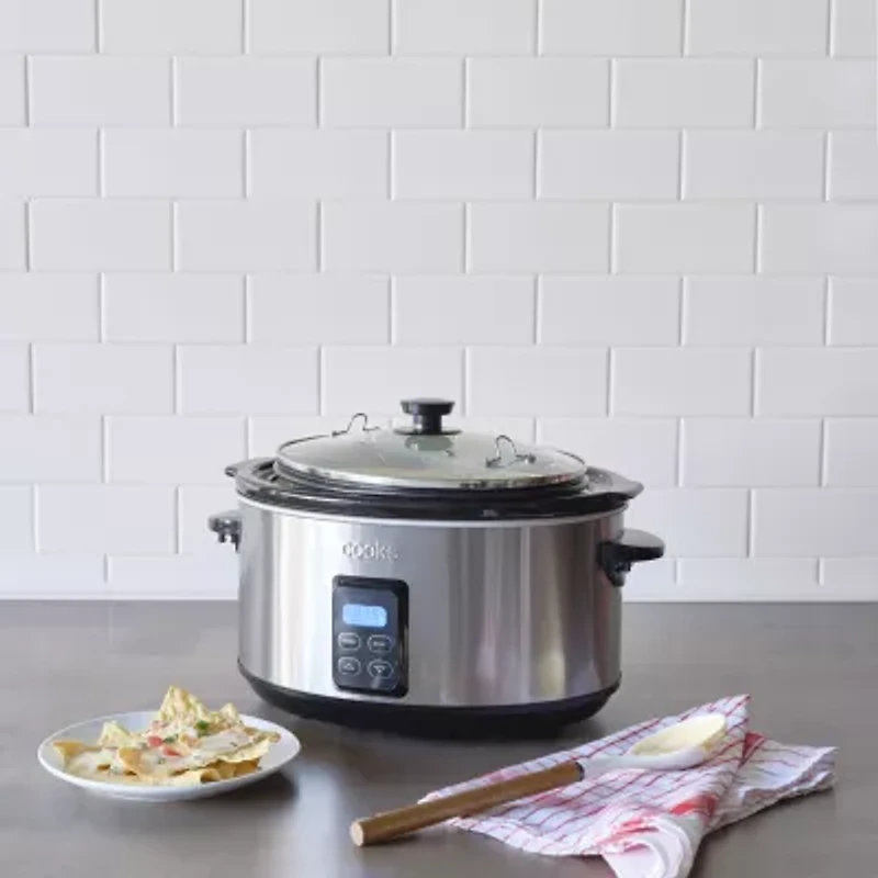 Cooks 5 Quart Programmable Latch and Travel Slow Cooker