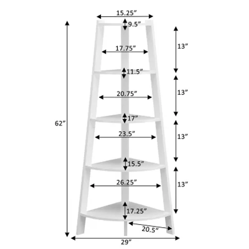 Convenience Concepts Newport 5-Shelf Bookcase