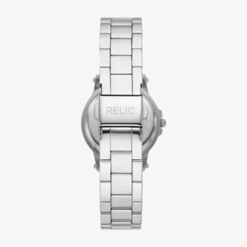 Relic By Fossil Womens Silver Tone Bracelet Watch Zr34646