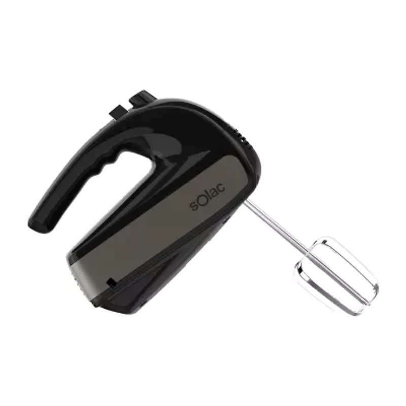 SOLAC 5-Speed + Turbo Hand Mixer with beaters and dough hooks