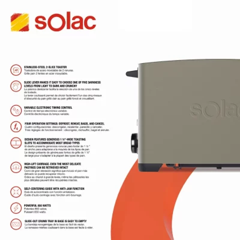 SOLAC My Toast II Legend 2-Slice Toaster