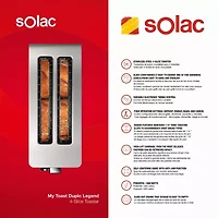 SOLAC My Toast Duplo Legend 4-Slice Toaster