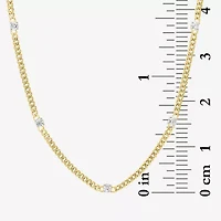 Diamond Addiction (G-H / Si2-I1) Womens 10K Gold 18 Inch Cuban Chain Necklace
