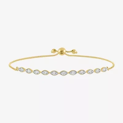 (G-H / Si2-I1) Womens 1/3 CT. T.W. Lab Grown White Diamond 10K Gold Bolo Bracelet