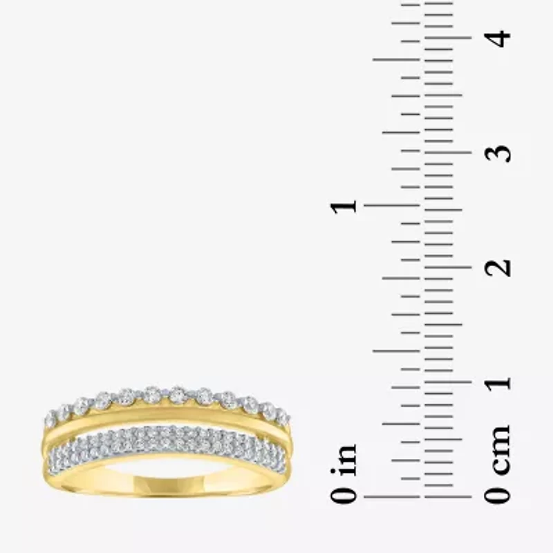 (G-H / Si2-I1) Womens 1/3 CT. T.W. Lab Grown White Diamond 10K Gold Band