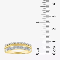 (G-H / Si2-I1) Womens 1/3 CT. T.W. Lab Grown White Diamond 10K Gold Band