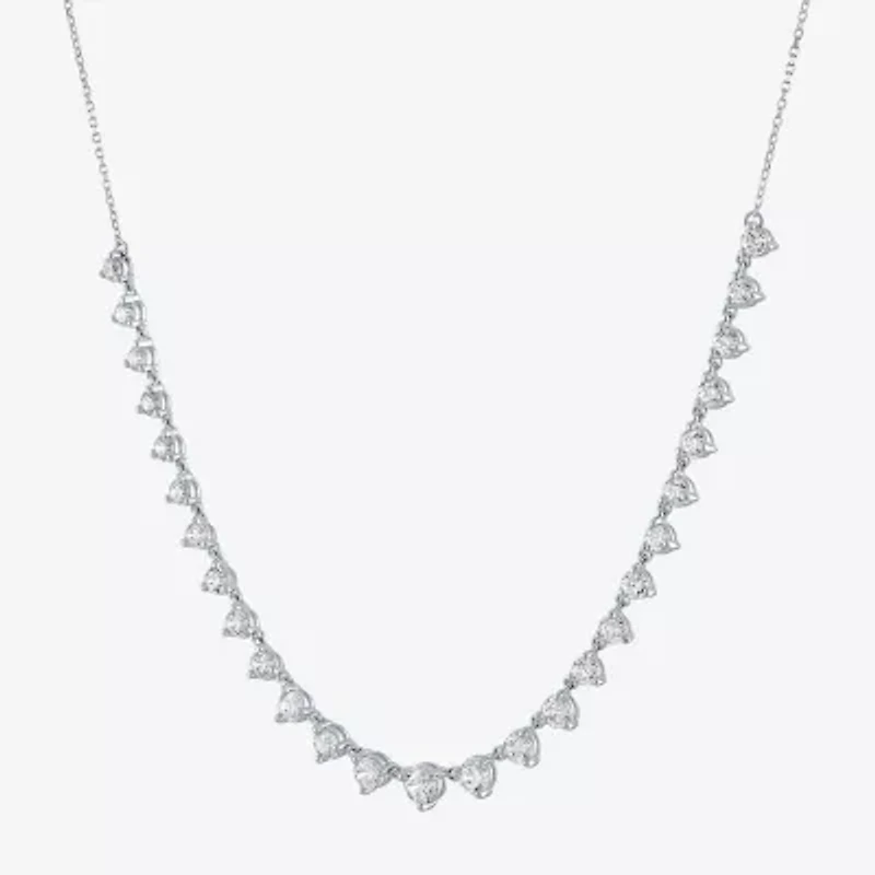 Diamond Addiction (G-H / Si2-I1) Womens White 14K Gold 18 Inch Tennis Necklace