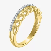 Diamond Addiction (G-H / Si2-I1) Womens 1/10 CT. T.W. Lab Grown White 14K Gold Over Silver Sterling Band