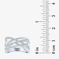 (G-H / Si2-I1) Womens 1/4 CT. T.W. Lab Grown White Diamond Sterling Silver Band